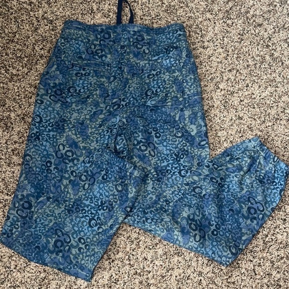 SATURDAY SUNDAY BLUE/GREEN SIZE S JOGGERS Blue pattern - Picture 1 of 10